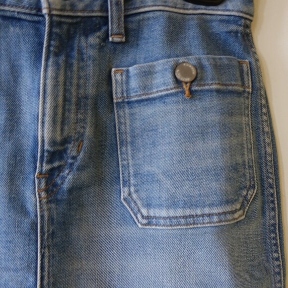 Banana Republic BR denim pencil a-line jean skirt petite 4 4P P4 - Picture 6 of 13